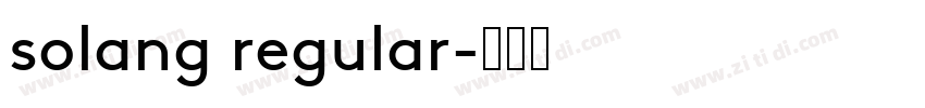 solang regular字体转换